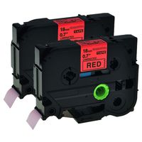 GREENCYCLE 2 PK Black on Red Tape TZ-441 TZE-441 TZe 441 Compatible for Brother P-Touch Printers PT-300B PT310