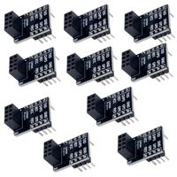Stemedu ESP8266 ESP-01 ESP-01S Breakout Board Breadboard Adapter PCB Pre-Solder Pin Header for Serial WiFi Transceiver Network(Pack of 10pcs)