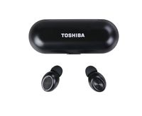 Toshiba RZE-BT700E True Wireless Stereo Sweat-Resistant Bluetooth 4.1 Earphones with Built-in Microphone up to 30' (10m) Black