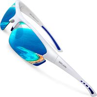 SIPLION Men's Polarized Sunglasses Sports Glasses for Cycling Fishing Golf TR90 Superlight Frame 502 BLUE