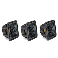 Kicker L7S Solo-Baric 10 Inch 1200 Watt 4 Ohm DVC Square Subwoofer (3 Pack)