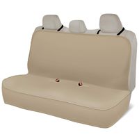 BDK BDSC-278 AllProtect Waterproof Neoprene Rear Bench Seat Cover for Car SUV Truck - Quick Install - Heavy Duty Universal Fit - for Work, Utility, Kids, Pets & Vehicle Protection (Solid Beige)