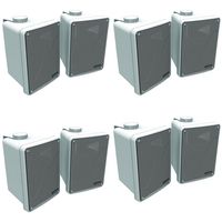 Kicker 11KB6000W White Outdoor Speaker Bundle - 8 Speakers