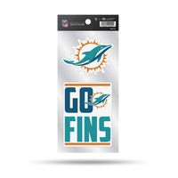 NFL Miami Dolphins Double Up Die Cut 2-Piece Sticker Sheet