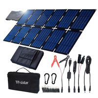 TP-solar 100W Foldable Solar Panel Charger Kit for Portable Generator Power Station Smartphones Laptop Car Boat RV Trailer 12v Battery Charging (Dual 5V USB & 19V DC Output)