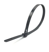 HOTUN 100 Pcs Reusable Releasable Adjustable Nylon Cable Zip Ties(8 Inch,Black)