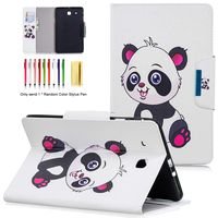 LittleMax Galaxy Tab E 9.6 Case - Ultra Slim PU Leather Stand Flip Folio Case Card Holder Cover Magnetic Closure Shell for Galaxy Tab E 9.6" SM-T560- Panda