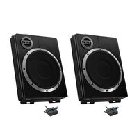 Soundstorm LOPRO8 8" 600W UnderSeat Low Car Audio Subwoofer Powered Sub (2 Pack)