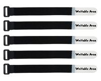 Mr-Label Unique Writable Cable Ties - Reusable Fastening Cable Straps - Identify Quickly Cable Labels - for Cord Management (20 Pcs Fastener)