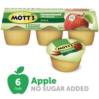 Mott's Natural No Sugar Added Applesauce (148073) 6 - 4 oz cups
