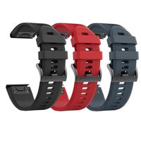 ANCOOL Compatible with Fenix 6 Band Easy Fit 22mm Width Soft Silicone Watch Strap Replacement for Fenix 5/Fenix 5 Plus/Forerunner 935/Fenix 6 Pro Smartwatches - Pack of 3