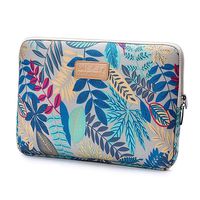 Anglie Laptop Sleeve Bag Compatible 8.3-15.6 Inch MacBook Pro, MacBook Air, Notebook Tablet, Leaf Pattern Canvas Protective Carrying Cover