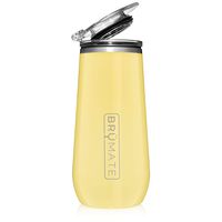BrüMate 12oz Insulated Champagne Flute With Flip-Top Lid - Made With Vacuum Insulated Stainless Steel (Daisy)