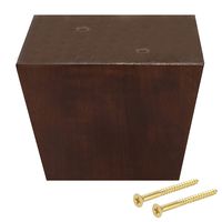 ComfortStyle Furniture Legs for Sofa Chair Couch or Ottoman, Set of 4 Replacement Feet, 3 Inch Tall, Square with Tapered Sides, Walnut Finish