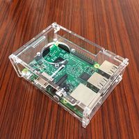 General For Raspberry pi 3 B case PC Protective Case with 2 Generation Raspberry pi Case with Fan with Screw