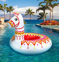 Geefuun Llama Pool Float Party Inflatable Alpaca Pinata Ride On Beach Swimming Ring Fiesta Mexican Water Toys Supplies - for Adults & Kids
