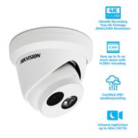 Hikvision DS-2CD2383G0-I 8.0MP 4K UltraHD Exir Dome/Turret Camera 2.8mm, IR, IP67 Weatherproof
