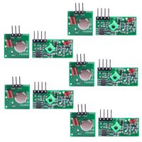 HiLetgo 5 Sets 433M Transmitter + Receiver Kit High Frequency Super Regenerative Transceiver Module for Burglar Alarm