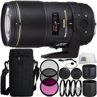 Sigma 150mm f/2.8 EX DG OS HSM APO Macro Lens (for Nikon) 14PC Accessory Kit. Includes Manufacturer Accessories + 3PC Filter Kit (UV-CPL-FLD) + 4PC Macro Filter Set (+1,+2,+4,10) + More
