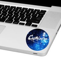 Capricorn Zodiac Sign Laptop Trackpad Sticker 3" Tall x 3" Wide