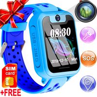 Kids Smart Watch,Smart Phone Calls Watch [Memory SIM Card] GPS/LBS Tracker for 3-12 Year Old Boys Girls with SOS Dialing Alarm Flashlight Full Touch Electronic Toy for Android/iOS