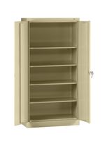 Tennsco 7224 24 Gauge Steel Standard Welded Storage Cabinet, 4 Shelves, 200 lbs Capacity per Shelf, 36" Width x 72" Height x 24" Depth, Putty