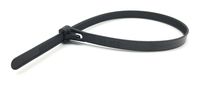 HOTUN 100 Pcs Reusable Releasable Adjustable Nylon Cable Zip Ties(12 Inch,Black)