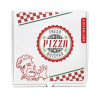 Kikkerland Pizza Notepad, 130 Notes, Box Holder