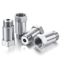 4 Packs M18 x 1.5 Oxygen Sensor Fitting Bung Defouler Straight O2 Oxygen Sensor Restrictor Fitting