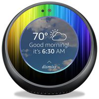 MightySkins Skin Compatible with Amazon Echo Spot - Rainbow Streaks | Protective, Durable, and Unique Vinyl Decal Wrap Cover | Easy to Apply, Remove, and Change Styles | Made in The USA