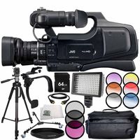 JVC JY-HM70 PAL HD Camcorder 14PC Accessory Bundle - Includes 64GB SD Memory Card + 3PC Filter Kit (UV + CPL + FLD) + 6PC Graduated Filter Kit + More