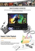 Android 8.0 Car GPS Navigation Single 1Din in-Dash Car Stereo Radio 7 Inch Capacitive Flip Out Touch Screen no DVD Player for Universal GPS Head Unit with Bluetooth WiFi USB/SD/AM/FM/MP5 Camera