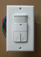 2 Pole OCCUPANCY / VACANCY Wall Motion Sensor 120VAC 2p Dual Switch WHITE