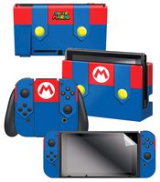 Controller Gear Officially Licensed Nintendo Switch Skin & Screen Protector Set - Super Mario - Mario's Outfit - Nintendo Switch