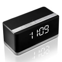 Portable Bluetooth Speaker,Wireless Hi-fi Speaker,Stereo Sound Speaker with Alarm Clock,10W HD Sound,FM Radio,Bold Bass,Sleeping Mode,Hands-Free, 8H Playtime for Smart Phone,iPhone, iPad,Samsung