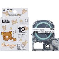 KING JIM TEPRA PRO Tape Catridge ( RILAKKUMA Label ) (White) 12mm SGR12AS