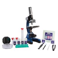 EXPLORE ONE Beginner Microscope for Kids - 100X, 400X & 900X Magnification, Compact Size & Sturdy Build - Wide Range of Accessories Included - Comes with A Practical Hard-Shell Case