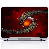 Meffort Inc 14 Inch Laptop Notebook Skin Sticker Cover Art Decal (Free Wrist pad) - Red Gem Stone