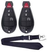 JalopyTrade Pair New Remote for 2009-2012 Dodge RAM 1500 2500 3500 Pickup Remote Start KEYLESS Remote Key FOB FOBIK + ONE Free Lanyard (2-DO-BL-LY)