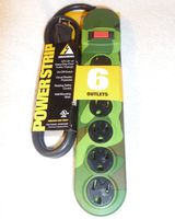 New 14934 Jasco Camo Camouflage 6 - Outlet Power Strip 4 ft Heavy Duty Cord