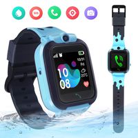 ZOPPRI Smartwatch for Kid, IP67 Waterproof 1.44 inchTouch Screen Watches. GPS Tracker with SOS and Pedometer with Camera Phone Watch. Smartwatch for 3-14 Year Old Children Girls Boys (Blue)