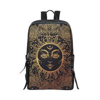 Bag Backpack Daypack Beautiful Floral Paisley Sun Face Medallion Pattern