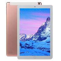 RONSHIN 10.1 inch 8+128GB 4G-LTE Tablet PC IPS HD Screen Dual Card Phone Call Tablet PC Rose Gold US Plug