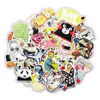 DOFE Laptop Stickers 100 pcs, Lovely Laptop Stickers,Grimace Stickers,Guitar Motorcycle Bicycle Luggage Decal Graffiti Patches for Teens. (100PCS C)