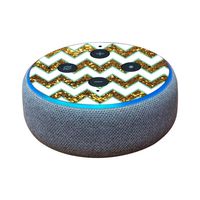 MightySkins Skin Compatible with Amazon Echo Dot (3rd Gen) - Glitzy Chevron | Protective, Durable, and Unique Vinyl Decal Wrap Cover | Easy to Apply, Remove, and Change Styles | Made in The USA