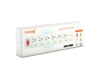 Revogi Smart Power Strip SOW014,controlled via Wi-Fi and LTE from anywhere, Turn on/off, schedule appliances, energy management, individual outlet control, Amazon Echo, Android and iOS compatible