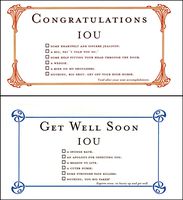 Quiplip IOU Thank You + Birthday 6) Greeting Cards