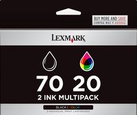 Lexmark Twin-Pack 70 Black and 20 Color Print Cartridges-15M2328