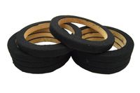 Nippon America 8 Pieces 6 Inch MDF Wood Speaker Spacer Rings with Black Carpet Car Audio 4 Pair