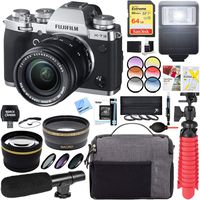 Fujifilm X-T3 26.1MP 4K Mirrorless Digital Camera + XF 18-55mm f/2.8-4.0 R LM OIS Zoom Lens Deluxe Accessory Kit